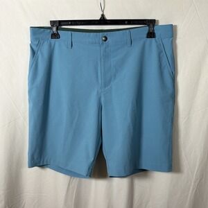 Adidas Golf Shorts Men's 36 Blue Performance Stretch Flat Front